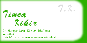 timea kikir business card